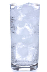 glass of water with ice
