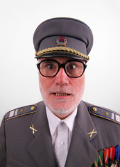 Portrait of an uniformed soviet soldier