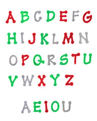 Naklejka premium Sparkling Christmas Alphabet