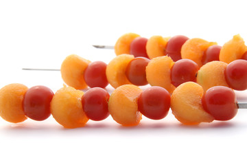 Brochettes de melon