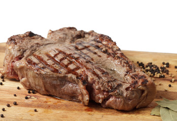 a piece of meat on a white background