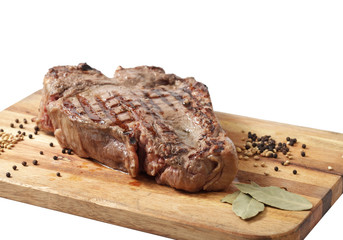 a piece of meat on a white background