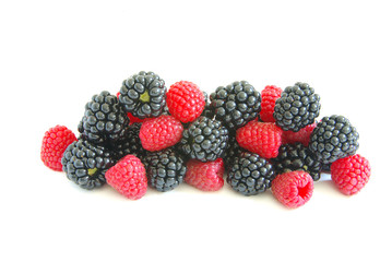 blackberry and raspberry