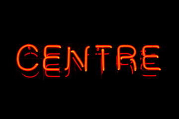 Centre neon sign
