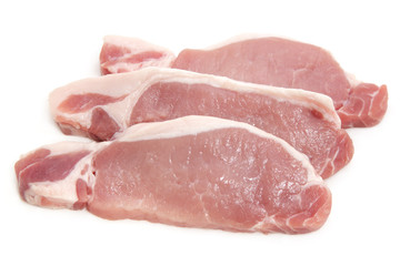 pork loin isolated on white background