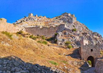Fototapeta na wymiar Old fort in Corinth, Greece