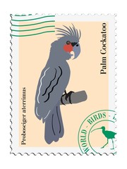 bird on stamp