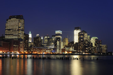Fototapeta na wymiar New York City Skyline at Dusk
