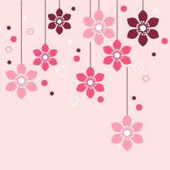 Stylized pink flowers