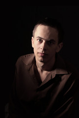 Fototapeta premium men on dark background