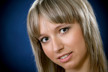 Naklejka premium fashion portrait on a dark background