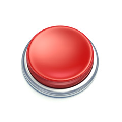 3d red button