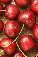 Ripe fresh cherries