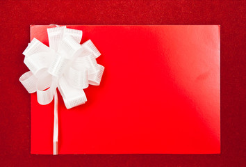 Greeting card with bow