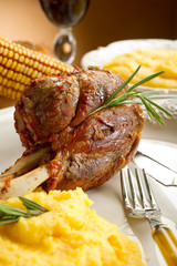 shank with polenta