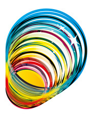 Fototapeta na wymiar Funky colorful glass vector