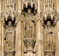 London - statue from parliament facade
