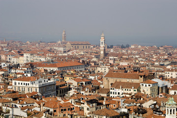 Fototapeta na wymiar Venice - outlook from bell-tower