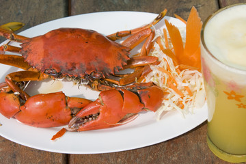 Cooked crab