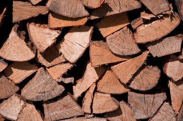 Holzscheite, Nahaufnahme