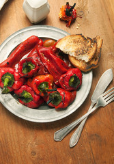 Roasted red peppers