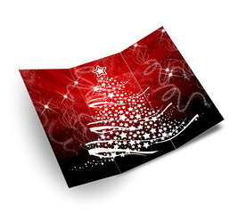 Ilustracion 3d de una tarjeta de Navidad