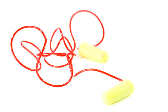 earplug isolated on the white background