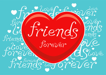 friends heart red