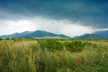 Fototapeta premium approaching storm in Neretva delta, Croatia