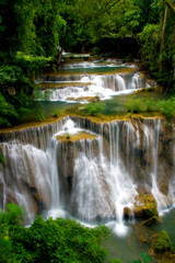 Huay Mae Khamin Waterfall Forth Level,closeup Vertical