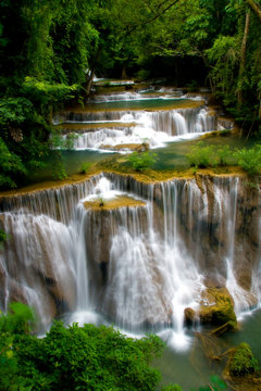Huay Mae Khamin Waterfall Forth Level,closeup Vertical © vichie81