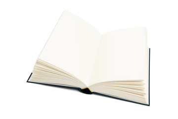 aufgeschlagenes buch mit leeren seiten