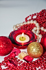 Christmas candle and decorations1