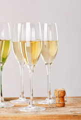 flutes of champagne