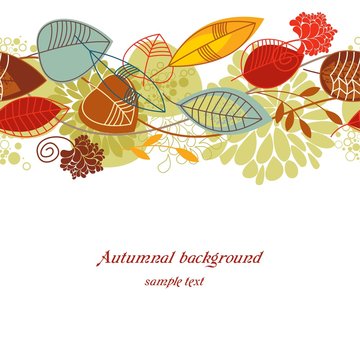 Autumnal seamless background