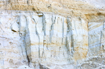 texture of white and orange sand from sandpit