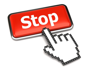 Stop button and hand cursor