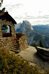 Half Dome and Geology Hut. Yosemite NP, California