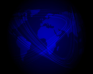 Obraz premium Optical Fibers and Globe