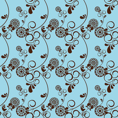 Seamless Abstract Floral  background pattern beige
