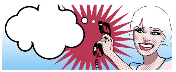 Beautiful woman calling by phone