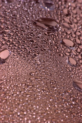 Raspberry pink dew drop bubble macro background, shallow DOF