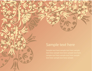 Beautiful floral ornate background