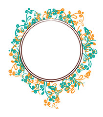 Beautiful floral ornate frame