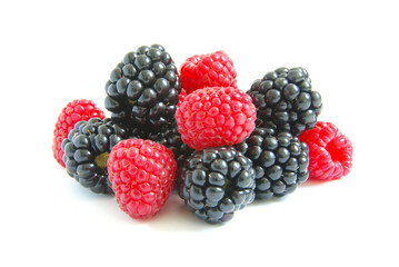 blackberry and raspberry