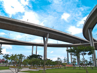 Part of Bhumibol Bridge