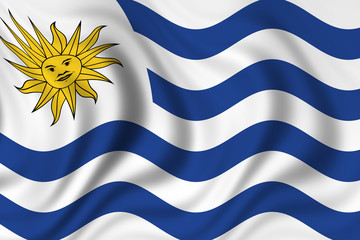 Fototapeta premium Flag of Uruguay