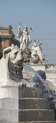 Fuente de la plaza del Popolo en Roma
