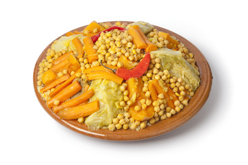 Traditional Moroccan couscous dish