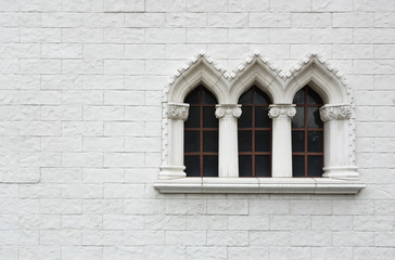 windows on white wall